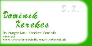 dominik kerekes business card